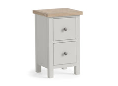 MC Grey Narrow Bedside - metal handles