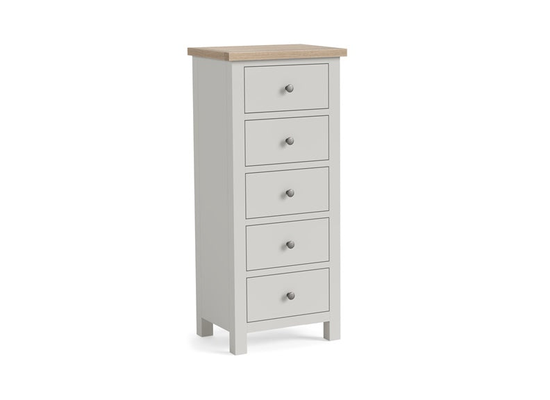 MC Grey Tall Chest - metal handles