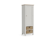 MC Grey Larder Unit - closed w/wooden handle