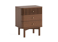 Soho Brown Bedside With Drawers - Brown Wood Nightstand With Drawers