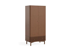 Soho Brown Gents Wardrobe - Brown Wood Bedroom Storage With Single Drawer