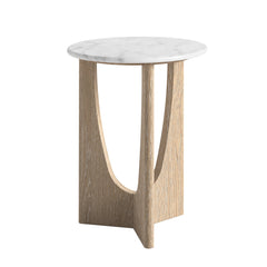 Portobello Round Side Table with Marble Top
