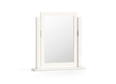 Burgundy Vanity Mirror – Smooth White Lacquered Dressing Table Mirror