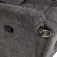 Guildford 3 Seater Recliner Sofa Grey Fabric - image 3