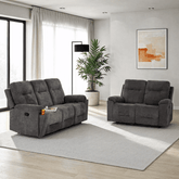 Guildford 3+2 Recliner Suite Grey Fabric