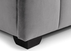 Gatsby Grey Velvet Bed - detail