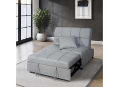 Gracie Grey Fabric Sofa Bed - open