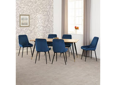 Hamilton Table & Avery Blue Chairs - room
