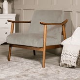 Heath Accent Chairs – With Velvet Upholstery – Taupe or Green | Luxurious Modern Style