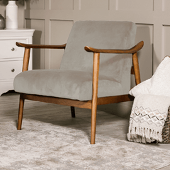 Heath Accent Chairs – With Velvet Upholstery – Taupe or Green | Luxurious Modern Style