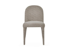 Two Holly Fabric Dining Chairs – Chenille Upholstered Chairs in Graphite & Beige