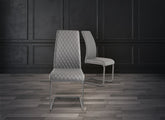 Hudson Grey PU Chairs - room