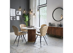 Harvard Table W/Beige Armory Chairs