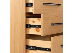 Viento Six Drawer Chest - drawer runners