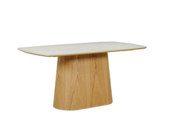 Indy 1.6 m Fixed Dining Set With Shea Corduroy Dining Chairs – Modern Ceramic Top Dining Set