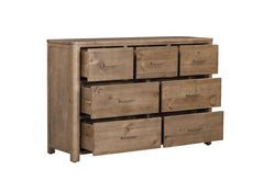 Inola Seven Drawer Wide Chest - open