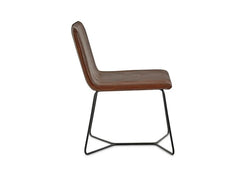 Joren PU Tan Accent Chair - side