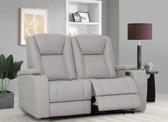Jesse Powered Fabric Two Seat Sofa