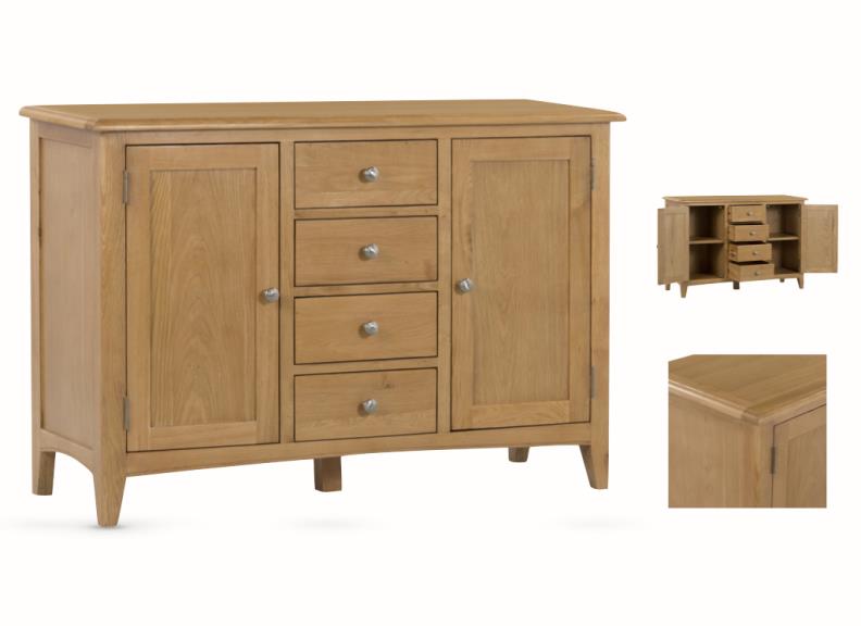 Kilkenny Oak Four Drawer Sideboard