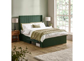 Leila Bottle Green Bed - room