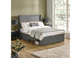 Leila Grey Fabric Bed - room