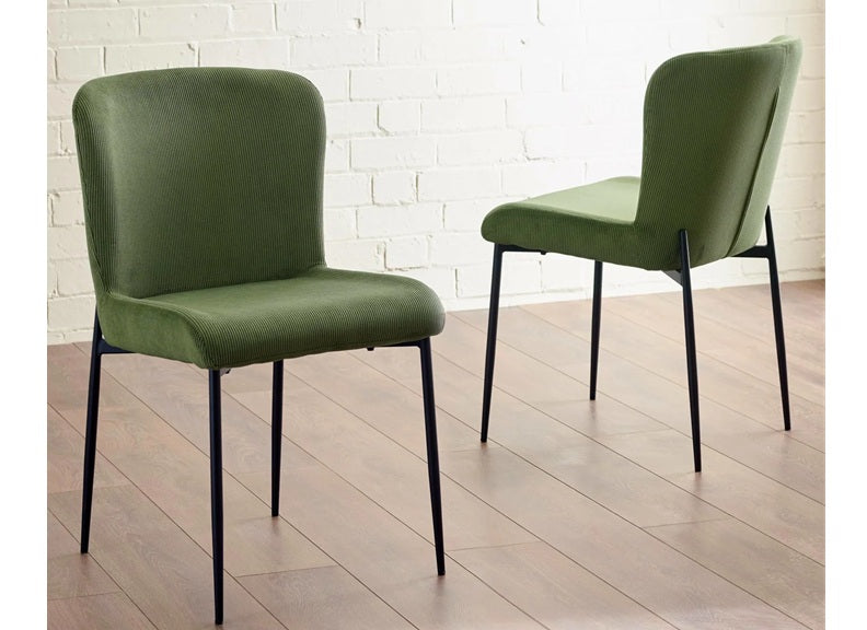 Leonie Green Velvet Dining Chairs - room