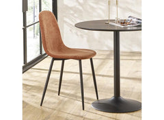 Four Lottie Fabric Dining Chairs – Grey, Green, Blue, Orange – Light Wood Legs – Set of Four