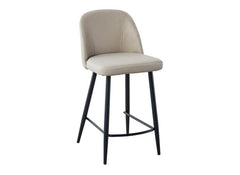 Leo Taupe Bar Stool - black Legs