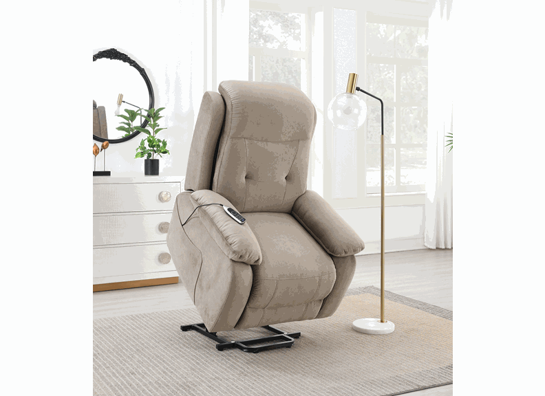 Linda Powered Tan Armchair - lift
