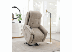 Linda Powered Tan Armchair - lift - 2