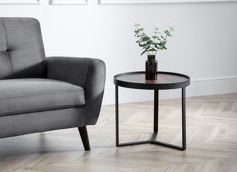 Loft Walnut Lamp Table - room