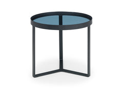 Loft Smoked Glass Lamp Table - 1