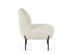 Lulu Boucle Ivory Chair - side