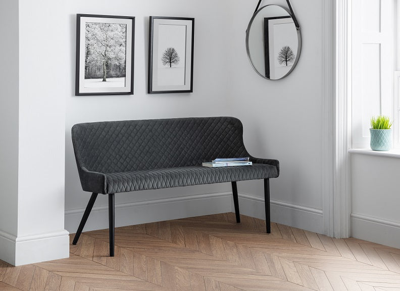Luxe Grey Bench - room