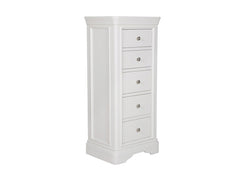 Mabel Bone Five Drawer Tall Chest