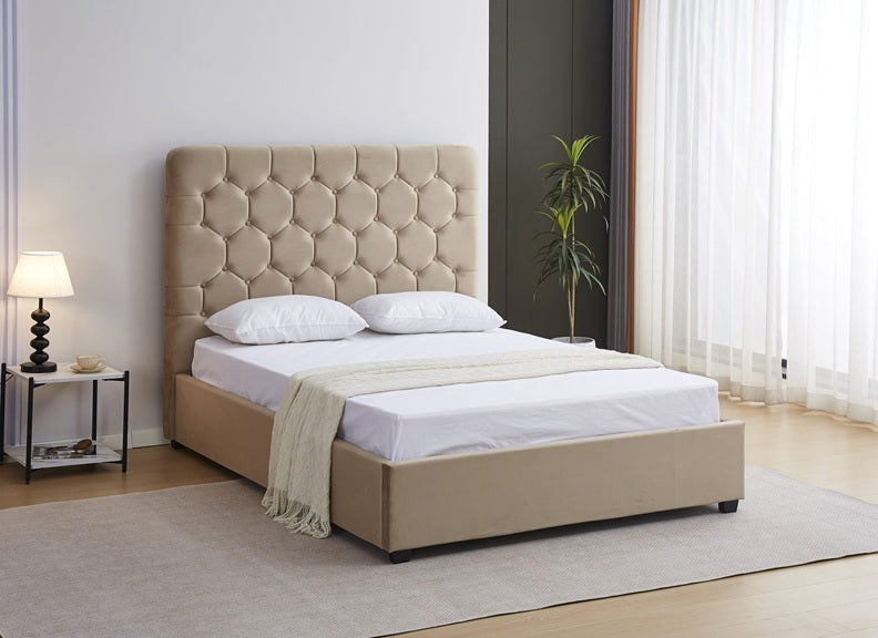 Madsson Fawn Velvet Storage Bed