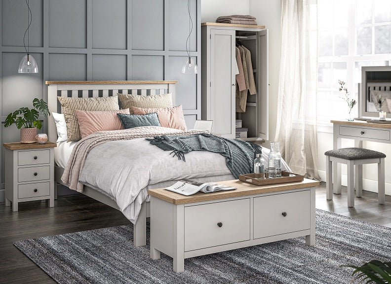 Modern Country Grey Bedroom - live
