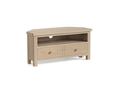 MC Oak Corner TV Stand - wooden handles
