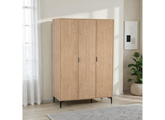 Miami Oak Three Door Wardrobe - room