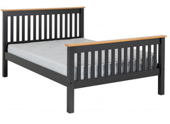 Monaco Grey & Oak High Foot Bed - 1