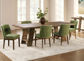 Massimo Dining Chairs – Green Or Latte Fabric Finish | Modern Solid Oak/Fabric Dining Chairs