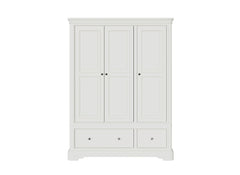 Mabel Bone Three Door Wardrobe - front