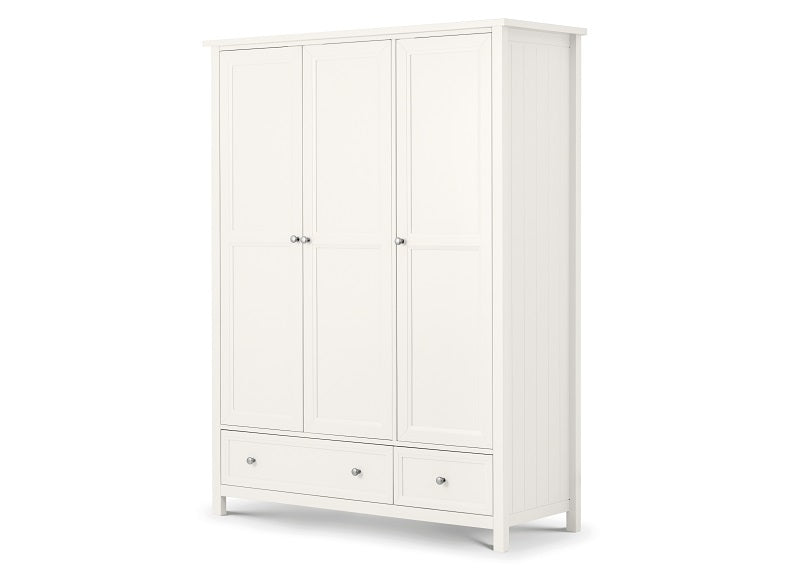 Maine Surf White Three Door Wardrobe - 1