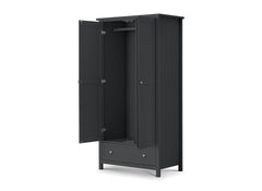 Maine Anthracite Two Door Wardrobe - inside