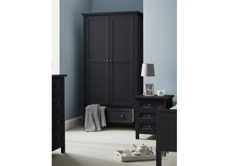 Maine Anthracite Two Door Wardrobe - room