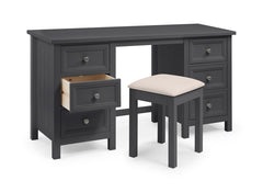 Maine Anthracite Dressing Table & Stool - 1