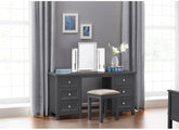 Maine Anthracite Bedroom Vanity Set - complete