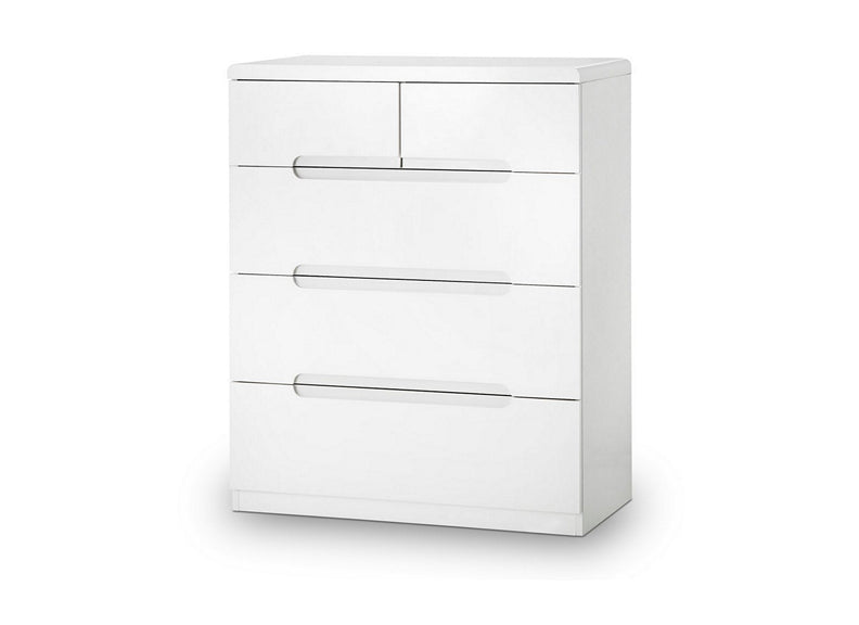 Manhattan White 2+3 Chest Of Drawers