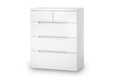 Manhattan White 2+3 Chest Of Drawers