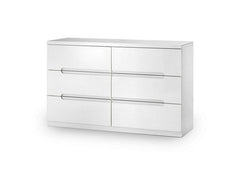 Manhattan Gloss Six Drawer Wide Chest